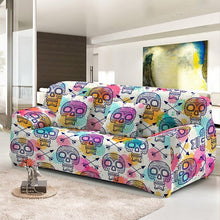 Laden Sie das Bild in den Galerie-Viewer, Psychedelic Skull Designs Elastic Sofa Covers For Couch