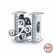 Charger l&#39;image dans la galerie, 925 Sterling Silver Letter/Alphabet A-Z Charms For Bracelet