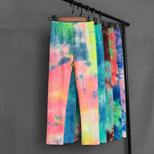Carica l&#39;immagine nel visualizzatore di Gallery, Kids Colourful Fluorescent Tie-Dye Printed Leggings