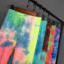 Carica l&#39;immagine nel visualizzatore di Gallery, Kids Colourful Fluorescent Tie-Dye Printed Leggings