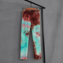 Laden Sie das Bild in den Galerie-Viewer, Kids Colourful Fluorescent Tie-Dye Printed Leggings
