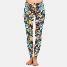 Load image into Gallery viewer, Ladies 3D Cartoon Space Doodle Digital Printed Leggings