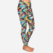 Laden Sie das Bild in den Galerie-Viewer, Ladies 3D Cartoon Space Doodle Digital Printed Leggings