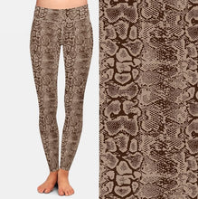 Load image into Gallery viewer, Ladies 3D Snake Skin Digital Printed Leggings