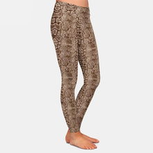 Cargar imagen en el visor de la galería, Ladies 3D Snake Skin Digital Printed Leggings