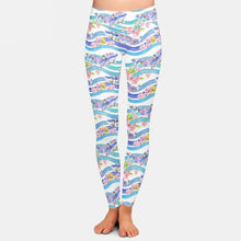 Laden Sie das Bild in den Galerie-Viewer, Ladies 3D Cartoon Whales Printed Leggings