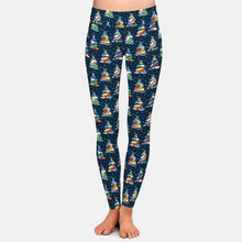 Carica l&#39;immagine nel visualizzatore di Gallery, Ladies Colourful Christmas Trees Printed Leggings