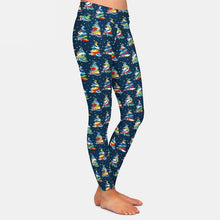 Laden Sie das Bild in den Galerie-Viewer, Ladies Colourful Christmas Trees Printed Leggings