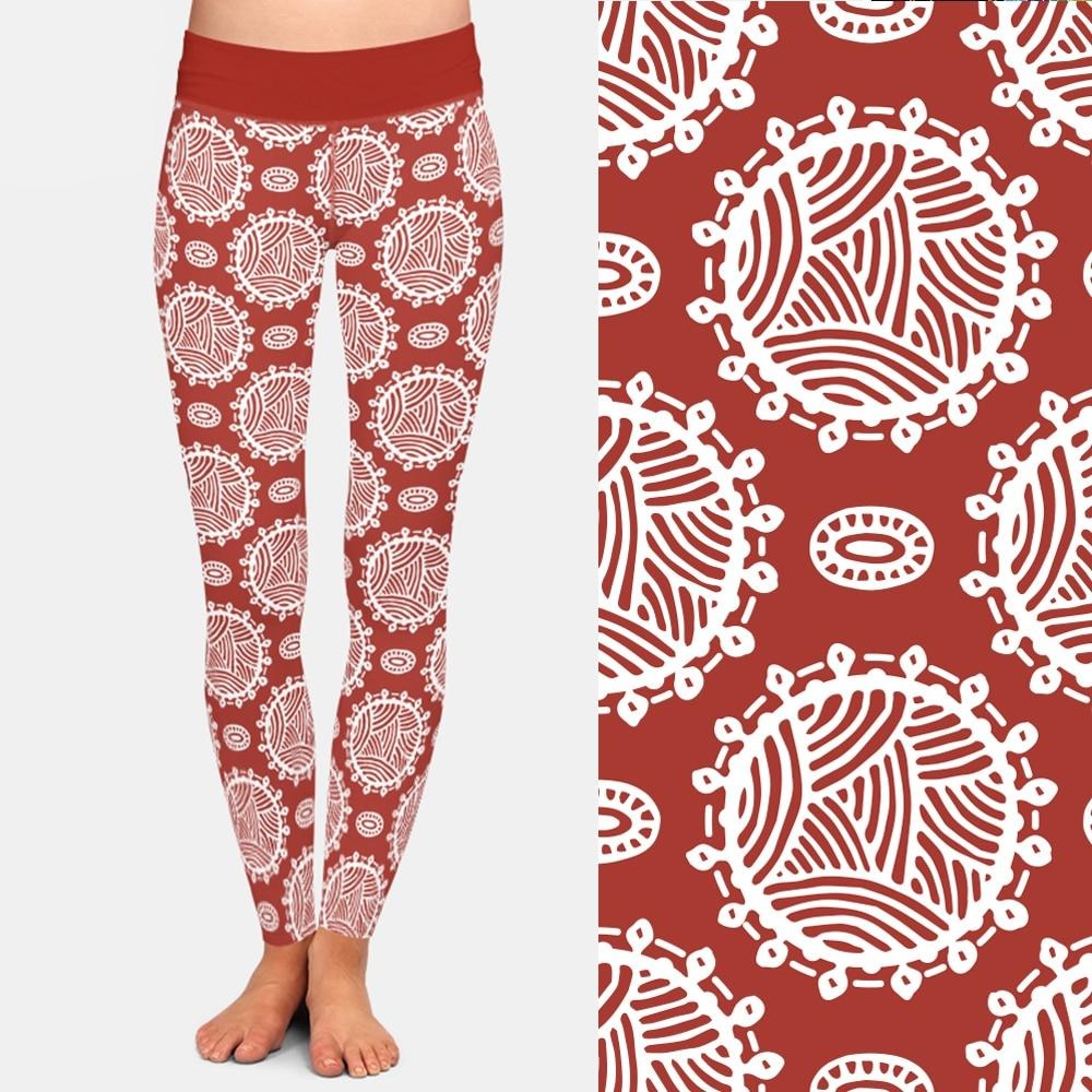 White Mandala Yoga Leggings