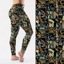 Cargar imagen en el visor de la galería, Ladies New Paisley Design Printed Leggings