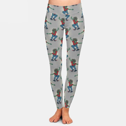 Ladies Zombie Skater Printed Leggings