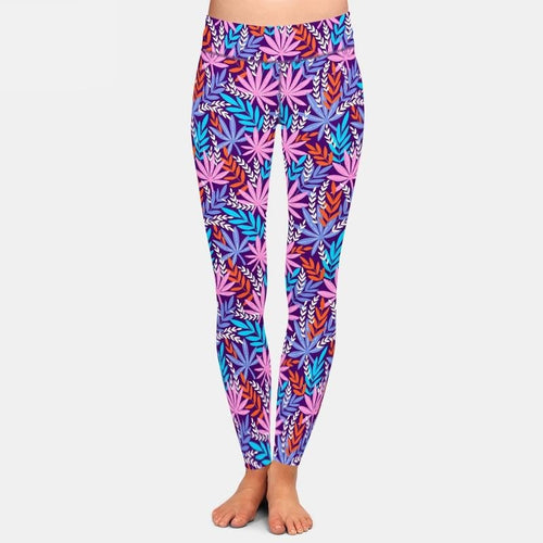 Ladies Gorgeous Leaf Printed Leggings