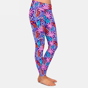 Ladies Gorgeous Leaf Printed Leggings