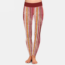 Carica l&#39;immagine nel visualizzatore di Gallery, Ladies Fashion Vintage Striped Printed Leggings