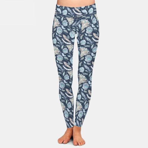 Ladies Beautiful Leaf Printed Leggings