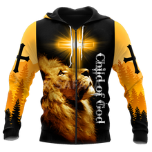 Load image into Gallery viewer, Jesus Christ Lion With Cross 3D Printed Sweatshirts/Hoodies - Unisex