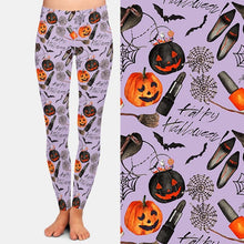 Cargar imagen en el visor de la galería, Ladies Assorted Spooky Halloween Printed Leggings