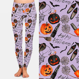 Ladies Assorted Spooky Halloween Printed Leggings