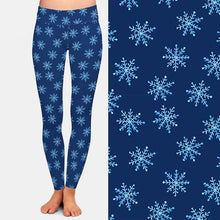 Load image into Gallery viewer, Ladies Winter Snowflakes Printed Leggings