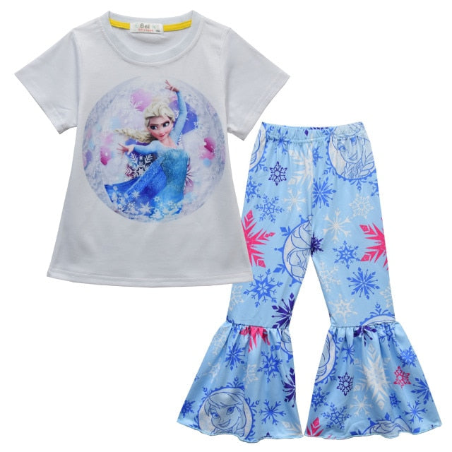 Kids T-Shirt + Bell Bottoms Two Piece Sets