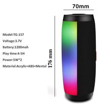 Load image into Gallery viewer, Colourful LED Portable Bluetooth Wireless Speakers - 5 Colours