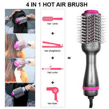 Carica l&#39;immagine nel visualizzatore di Gallery, One Step 4-IN-1 Rotating Hot air Brush - Hair Blow Dryer &amp; Volumizer 1000W