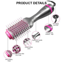 Charger l&#39;image dans la galerie, One Step 4-IN-1 Rotating Hot air Brush - Hair Blow Dryer &amp; Volumizer 1000W