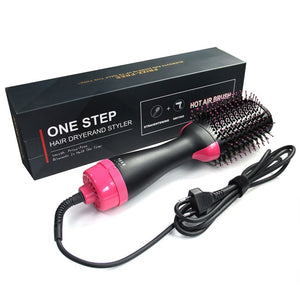 One Step 4-IN-1 Rotating Hot air Brush - Hair Blow Dryer & Volumizer 1000W