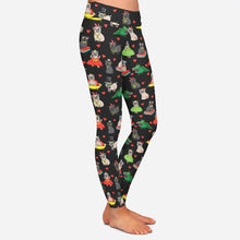 Cargar imagen en el visor de la galería, Ladies 3D Cartoon Cute Pug Dogs Printed Leggings