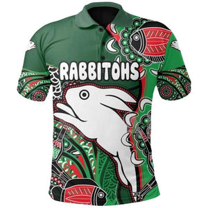 Rabbitohs ANZAC & Indigenous 3D Printed Polo Shirts