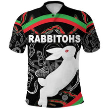 Cargar imagen en el visor de la galería, Rabbitohs ANZAC &amp; Indigenous 3D Printed Polo Shirts