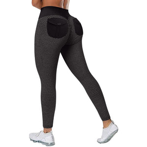 Womens HOT Seamless Butt Lifting Mesh Leggings - 2 Styles With Pockets