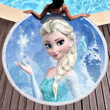 Laden Sie das Bild in den Galerie-Viewer, Disneys Frozen - Kids Assorted Designs Beach Towels With Tassel - 150cm Round
