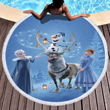 Charger l&#39;image dans la galerie, Disneys Frozen - Kids Assorted Designs Beach Towels With Tassel - 150cm Round