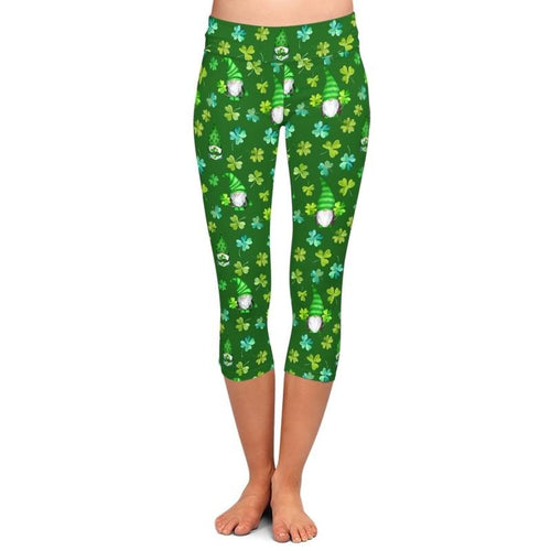 Ladies Gnomes Printed Capri Leggings