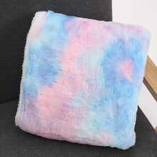 Cargar imagen en el visor de la galería, Soft Fluffy Pastel Rainbow Tie-Dye Throw Blankets