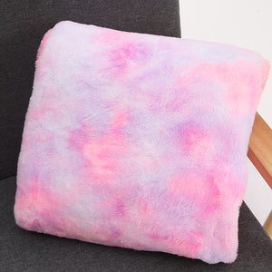 Soft Fluffy Pastel Rainbow Tie-Dye Throw Blankets