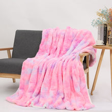 Carica l&#39;immagine nel visualizzatore di Gallery, Soft Fluffy Pastel Rainbow Tie-Dye Throw Blankets