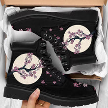 Carica l&#39;immagine nel visualizzatore di Gallery, Ladies Flowers &amp; Bees Designed Fashion Printed Lace-Up Boots