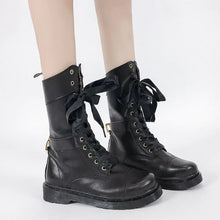 Laden Sie das Bild in den Galerie-Viewer, Ladies New Mid-Calf Retro Fold-Down Vintage Boots