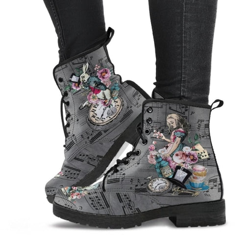 Womens Alice In Wonderland Fashion Ankle Boots