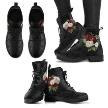 Cargar imagen en el visor de la galería, Womens Assorted Roses Printed Fashion Lace-Up Boots