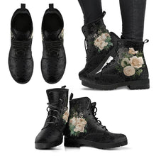 Cargar imagen en el visor de la galería, Womens Assorted Roses Printed Fashion Lace-Up Boots