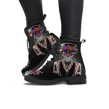 Charger l&#39;image dans la galerie, Womens Autumn/Winter Trendy Fashion Skull Lace-Up Boots