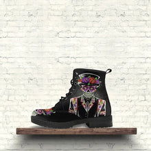 Cargar imagen en el visor de la galería, Womens Autumn/Winter Trendy Fashion Skull Lace-Up Boots