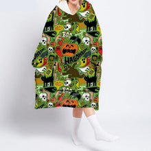 Charger l&#39;image dans la galerie, Spooky Halloween 3D Wearable Sherpa Oversized Hoodie
