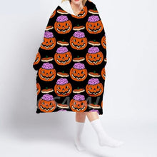 Carica l&#39;immagine nel visualizzatore di Gallery, Spooky Halloween 3D Wearable Sherpa Oversized Hoodie