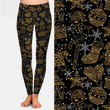 Load image into Gallery viewer, Ladies Christmas 3D Gingerbread Printed Leggings