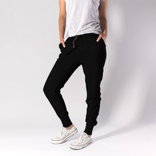 Cargar imagen en el visor de la galería, Womens New Style Streetwear Solid Black Joggers With Pockets