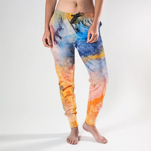 Ladies New Style Streetwear Joggers - 3D Watercoloured Space Prints